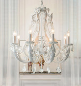 Floral Crystal Candle Chandelier